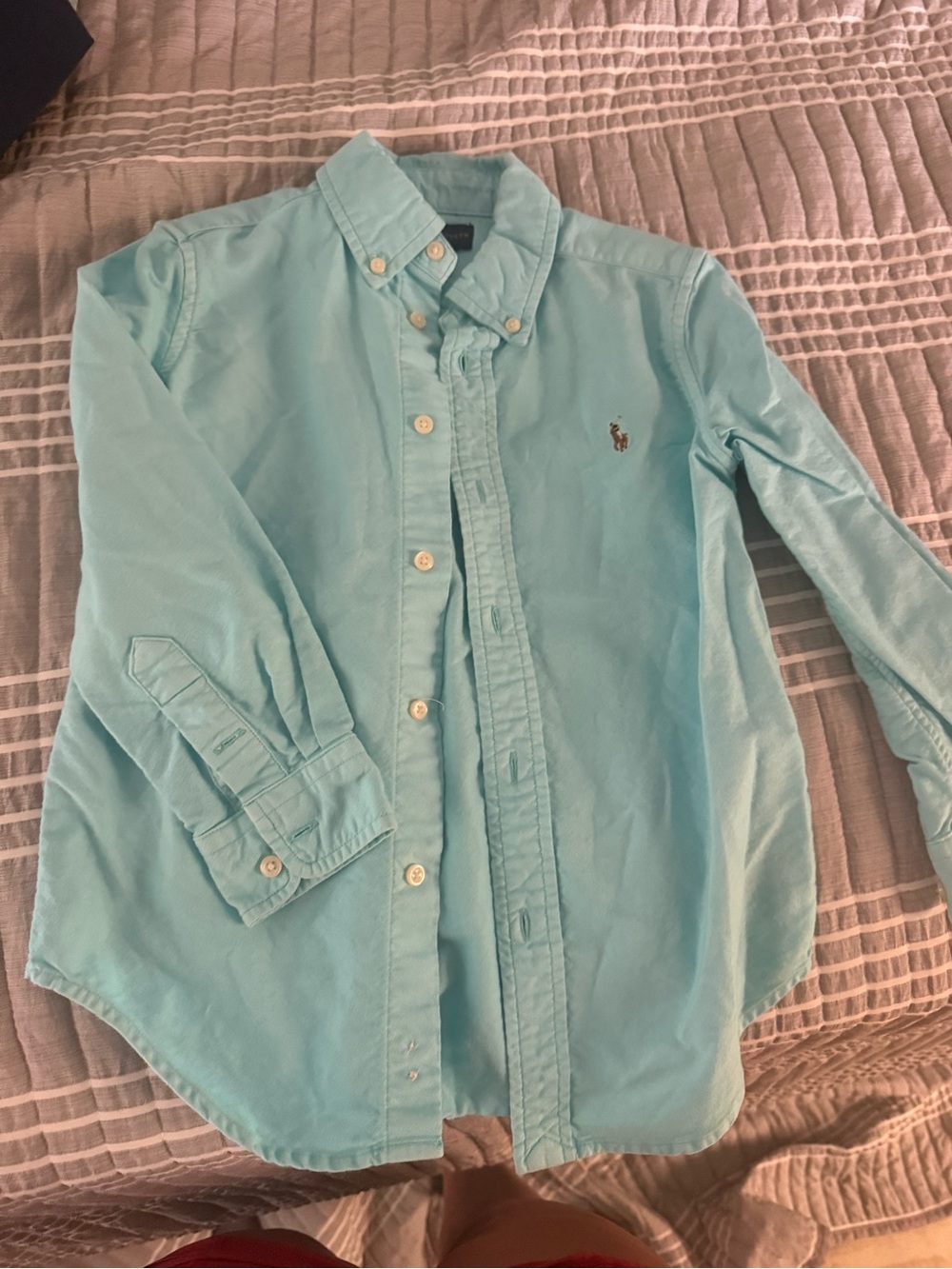 Polo by Ralph Lauren Boys Aqua Button-Down Shirt